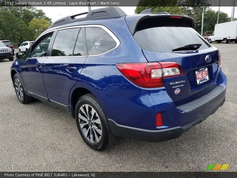 Lapis Blue Pearl / Warm Ivory 2017 Subaru Outback 3.6R Limited