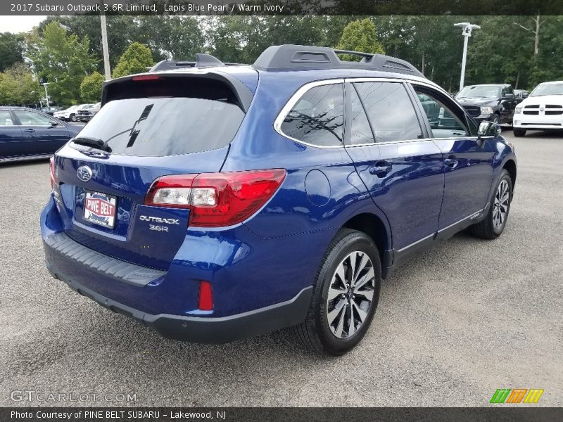 Lapis Blue Pearl / Warm Ivory 2017 Subaru Outback 3.6R Limited