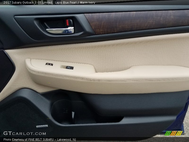 Lapis Blue Pearl / Warm Ivory 2017 Subaru Outback 3.6R Limited