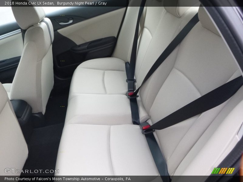 Burgundy Night Pearl / Gray 2018 Honda Civic LX Sedan