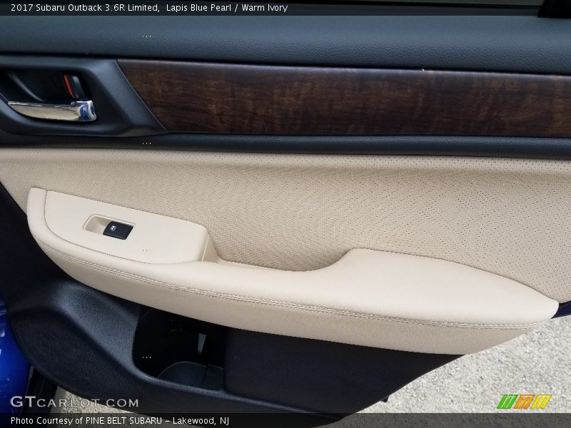 Lapis Blue Pearl / Warm Ivory 2017 Subaru Outback 3.6R Limited