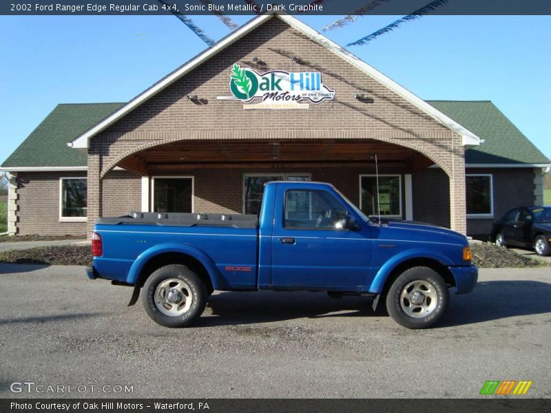 Sonic Blue Metallic / Dark Graphite 2002 Ford Ranger Edge Regular Cab 4x4