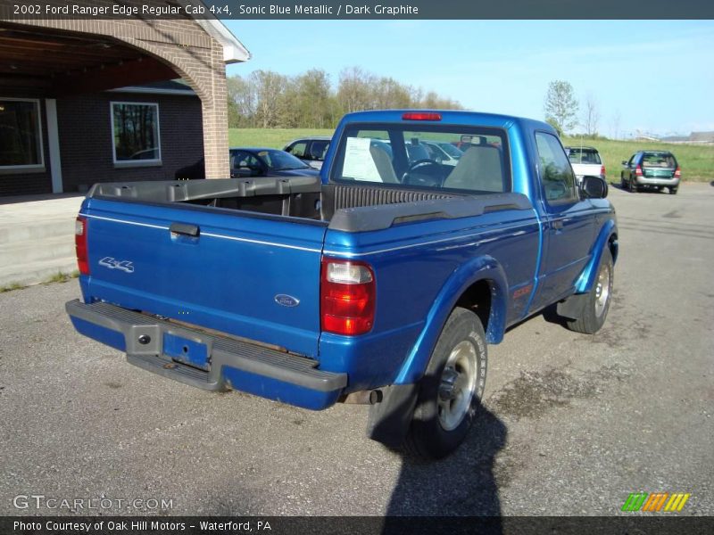 Sonic Blue Metallic / Dark Graphite 2002 Ford Ranger Edge Regular Cab 4x4