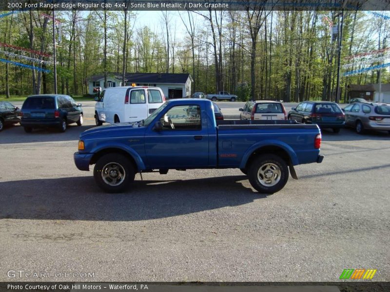 Sonic Blue Metallic / Dark Graphite 2002 Ford Ranger Edge Regular Cab 4x4