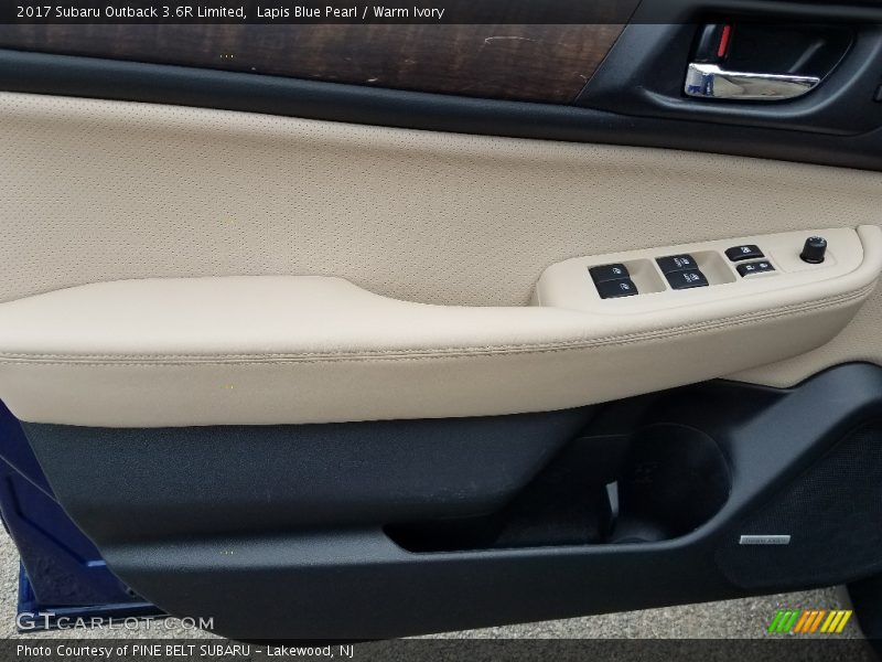 Lapis Blue Pearl / Warm Ivory 2017 Subaru Outback 3.6R Limited