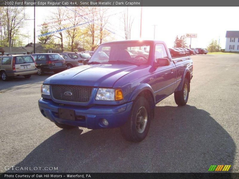 Sonic Blue Metallic / Dark Graphite 2002 Ford Ranger Edge Regular Cab 4x4
