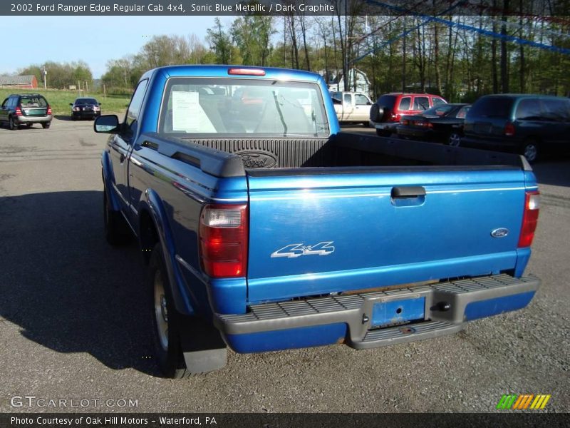 Sonic Blue Metallic / Dark Graphite 2002 Ford Ranger Edge Regular Cab 4x4