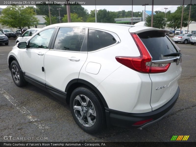 White Diamond Pearl / Ivory 2018 Honda CR-V EX AWD