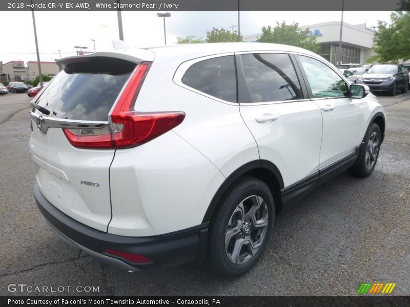 White Diamond Pearl / Ivory 2018 Honda CR-V EX AWD