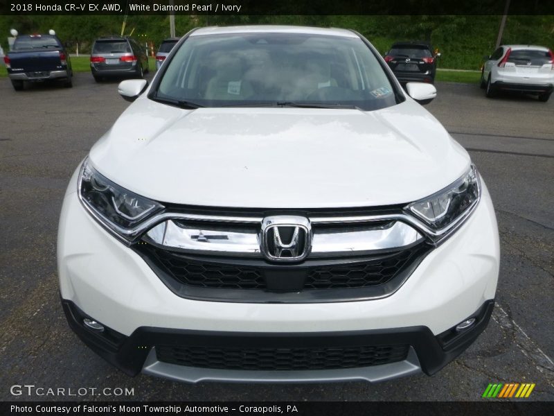 White Diamond Pearl / Ivory 2018 Honda CR-V EX AWD