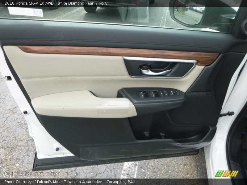 White Diamond Pearl / Ivory 2018 Honda CR-V EX AWD
