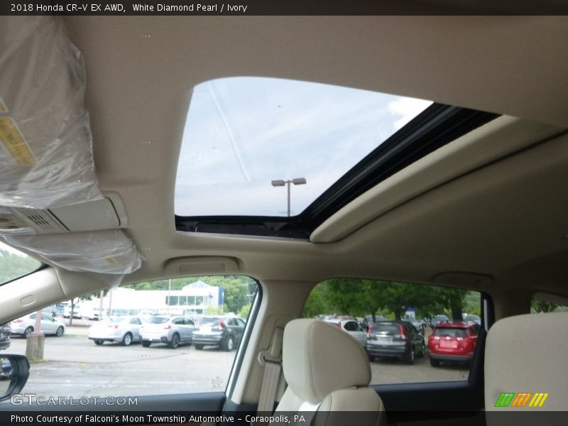 White Diamond Pearl / Ivory 2018 Honda CR-V EX AWD