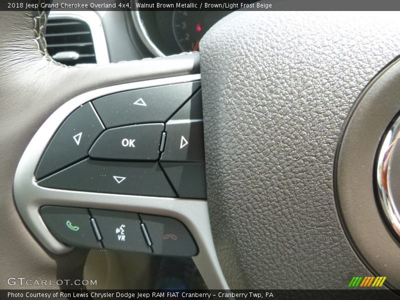 Walnut Brown Metallic / Brown/Light Frost Beige 2018 Jeep Grand Cherokee Overland 4x4