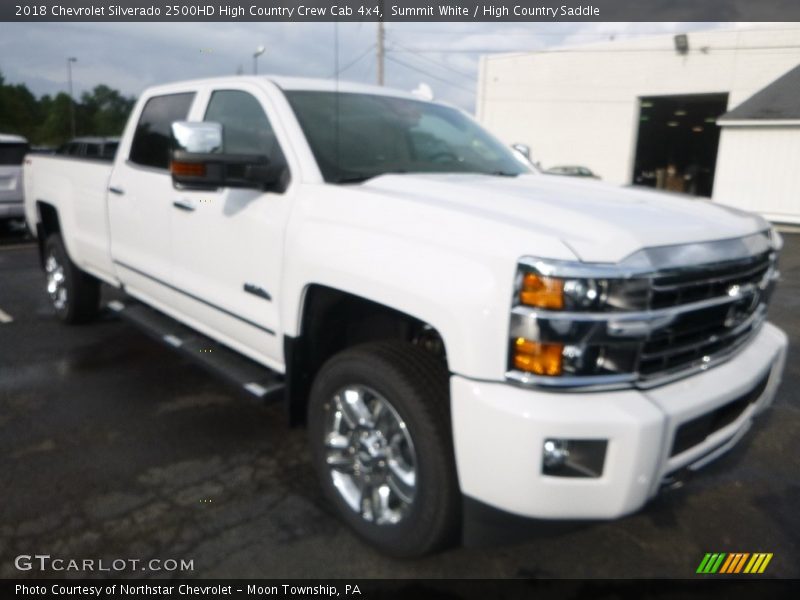 Summit White / High Country Saddle 2018 Chevrolet Silverado 2500HD High Country Crew Cab 4x4