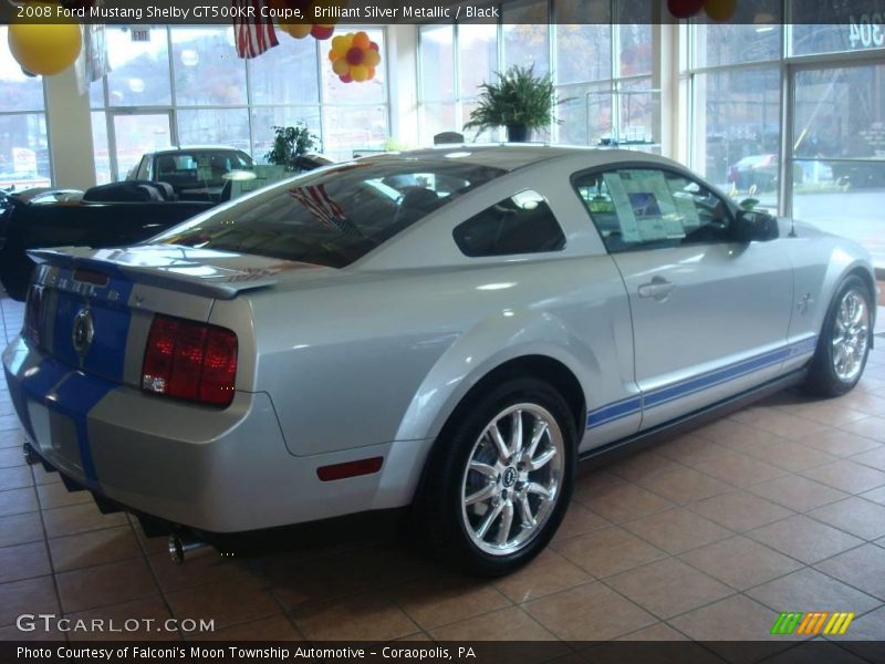 Brilliant Silver Metallic / Black 2008 Ford Mustang Shelby GT500KR Coupe