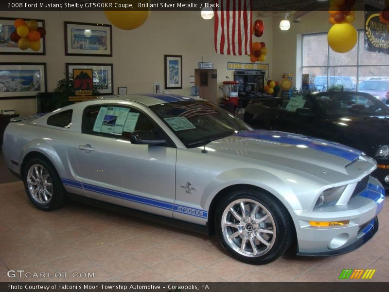 Brilliant Silver Metallic / Black 2008 Ford Mustang Shelby GT500KR Coupe