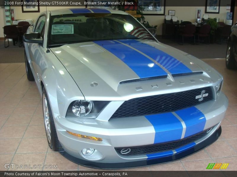 Brilliant Silver Metallic / Black 2008 Ford Mustang Shelby GT500KR Coupe