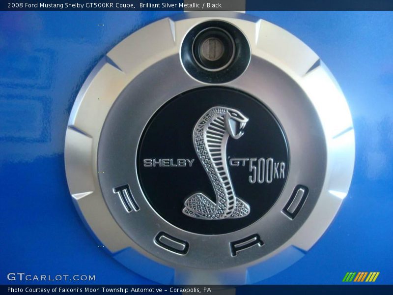 Brilliant Silver Metallic / Black 2008 Ford Mustang Shelby GT500KR Coupe