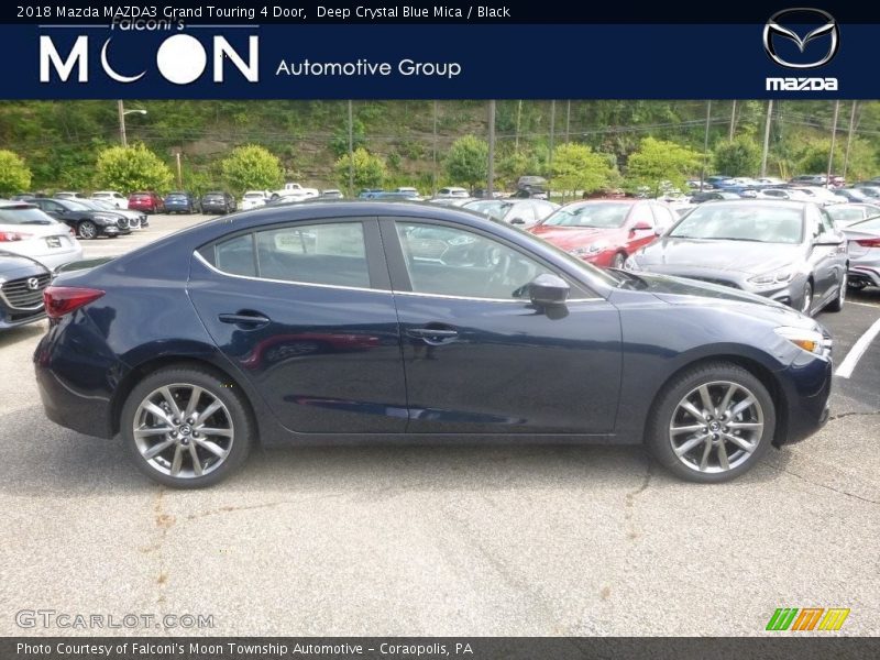 Deep Crystal Blue Mica / Black 2018 Mazda MAZDA3 Grand Touring 4 Door