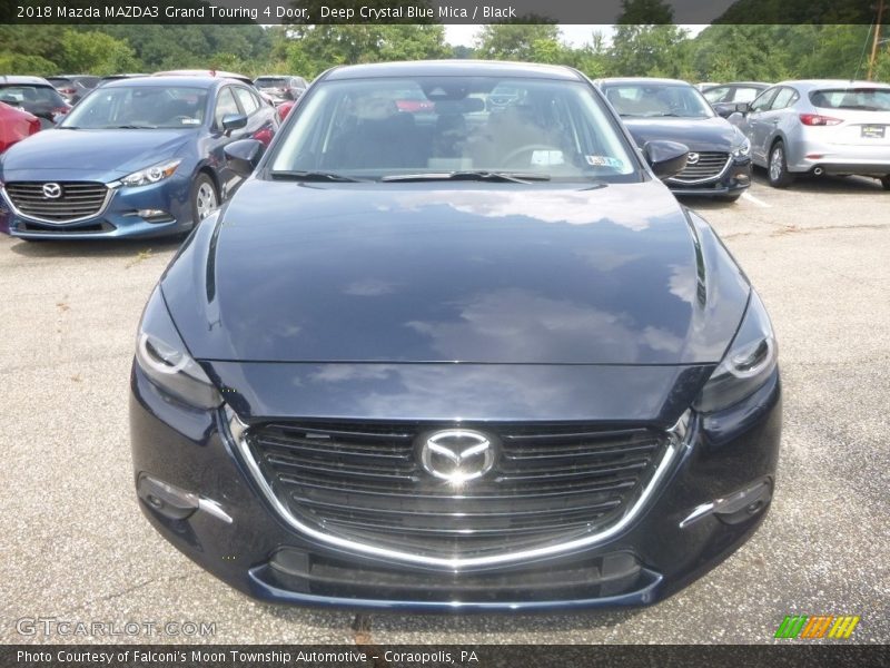 Deep Crystal Blue Mica / Black 2018 Mazda MAZDA3 Grand Touring 4 Door