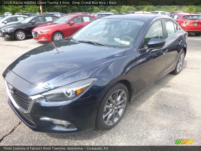Deep Crystal Blue Mica / Black 2018 Mazda MAZDA3 Grand Touring 4 Door