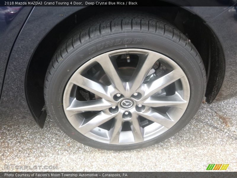 Deep Crystal Blue Mica / Black 2018 Mazda MAZDA3 Grand Touring 4 Door