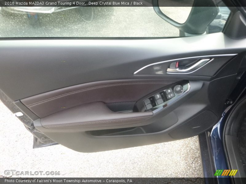 Deep Crystal Blue Mica / Black 2018 Mazda MAZDA3 Grand Touring 4 Door