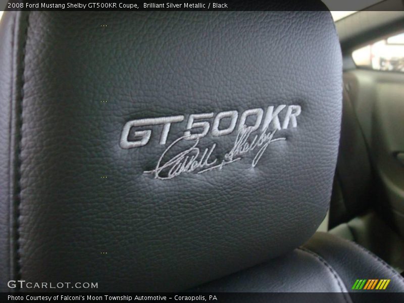 Brilliant Silver Metallic / Black 2008 Ford Mustang Shelby GT500KR Coupe