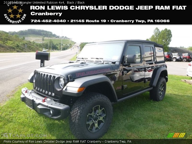 Black / Black 2018 Jeep Wrangler Unlimited Rubicon 4x4