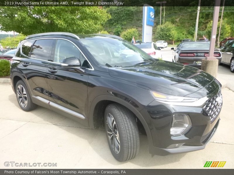 Twilight Black / Espresso/Gray 2019 Hyundai Santa Fe Ultimate AWD