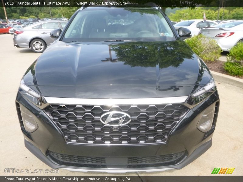 Twilight Black / Espresso/Gray 2019 Hyundai Santa Fe Ultimate AWD