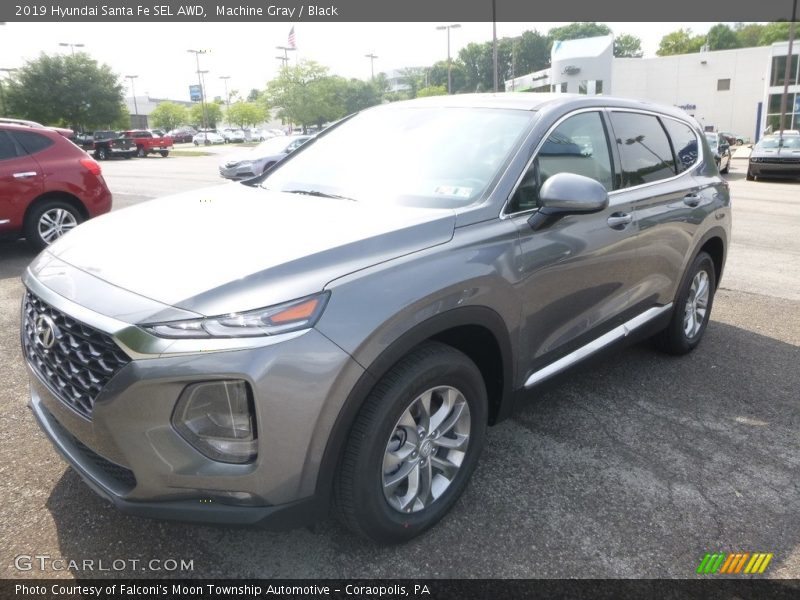 Machine Gray / Black 2019 Hyundai Santa Fe SEL AWD