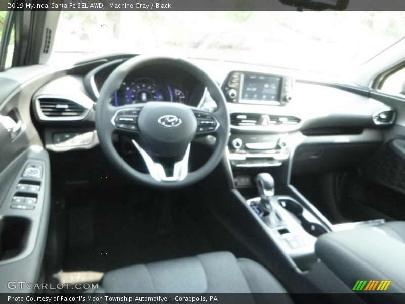 Machine Gray / Black 2019 Hyundai Santa Fe SEL AWD