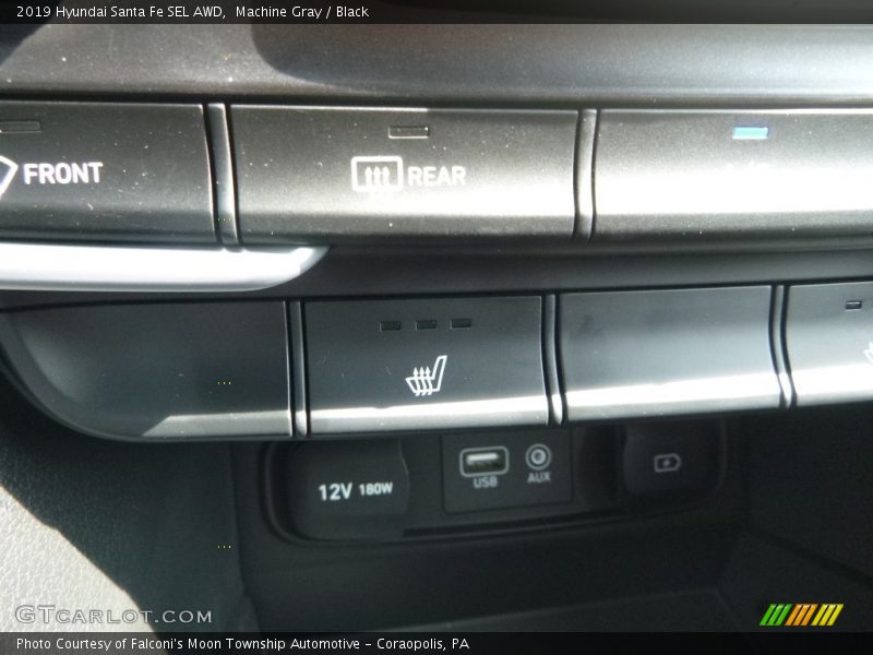Machine Gray / Black 2019 Hyundai Santa Fe SEL AWD