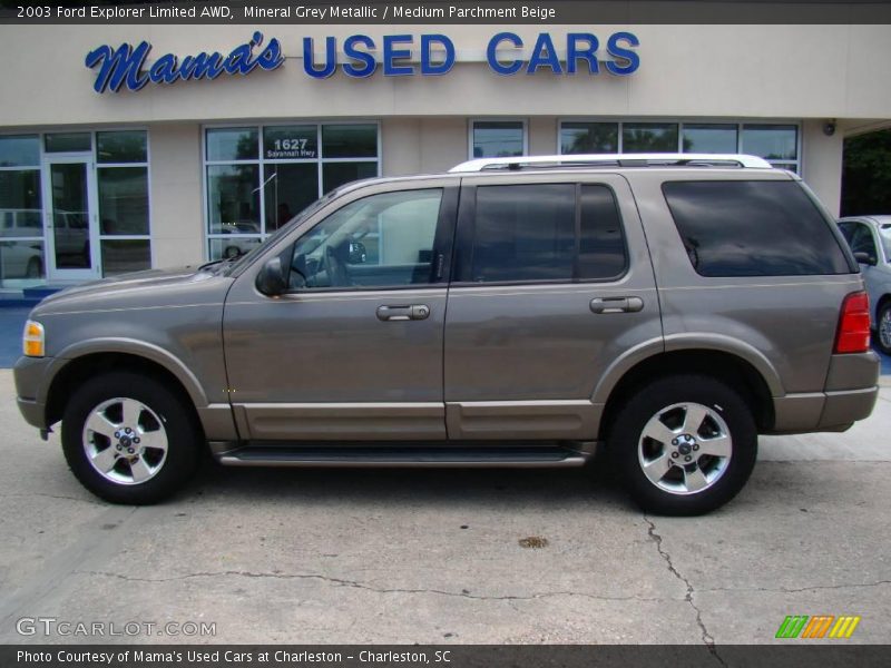 Mineral Grey Metallic / Medium Parchment Beige 2003 Ford Explorer Limited AWD