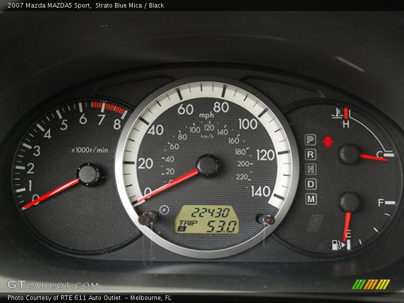 Strato Blue Mica / Black 2007 Mazda MAZDA5 Sport