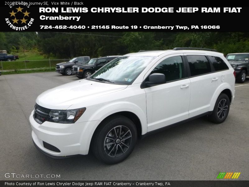 Vice White / Black 2018 Dodge Journey SE