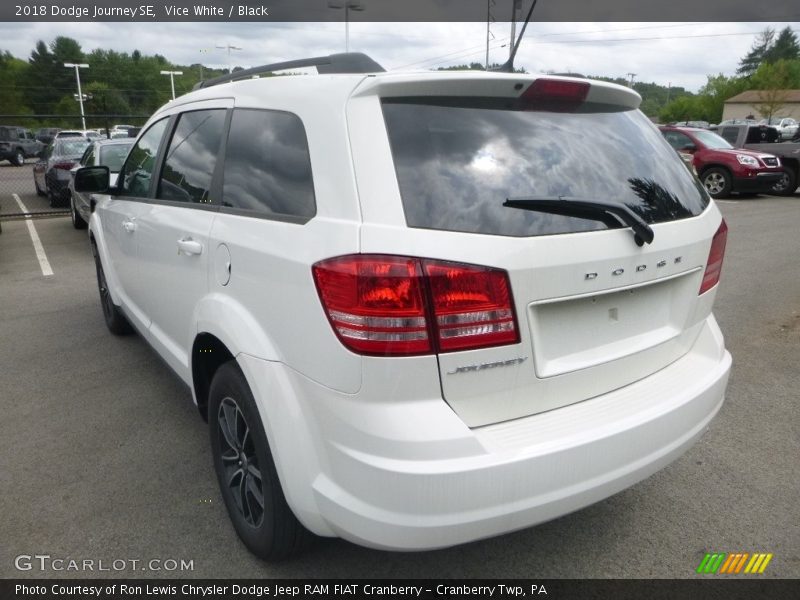 Vice White / Black 2018 Dodge Journey SE