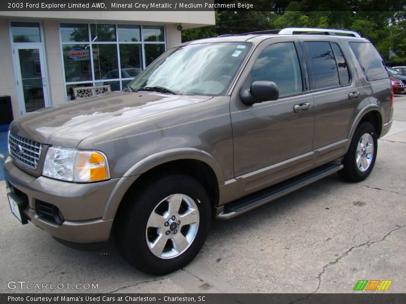 Mineral Grey Metallic / Medium Parchment Beige 2003 Ford Explorer Limited AWD