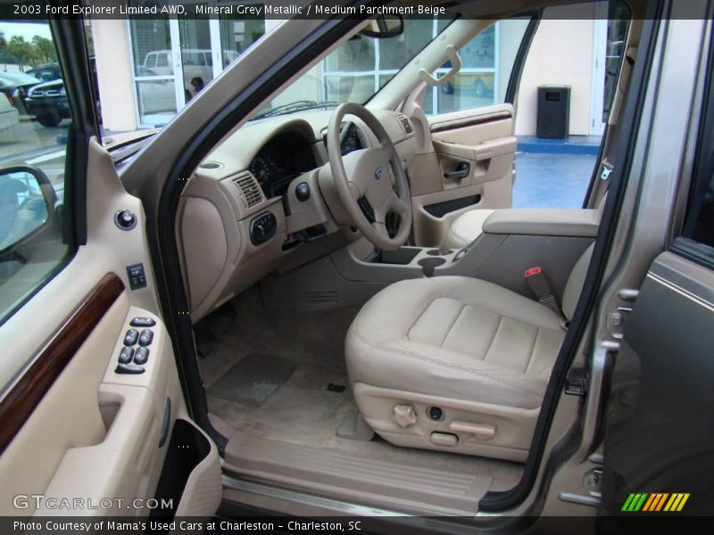 Mineral Grey Metallic / Medium Parchment Beige 2003 Ford Explorer Limited AWD