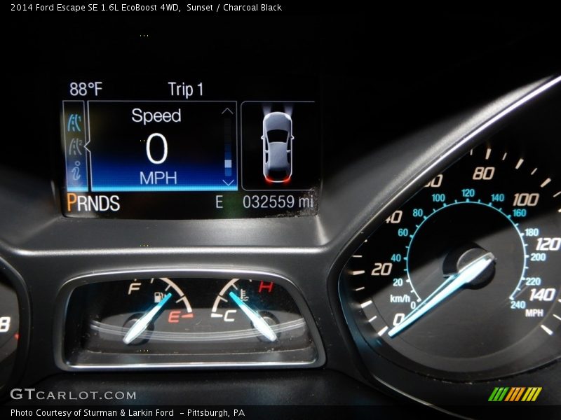 Sunset / Charcoal Black 2014 Ford Escape SE 1.6L EcoBoost 4WD