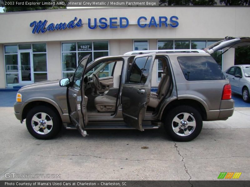 Mineral Grey Metallic / Medium Parchment Beige 2003 Ford Explorer Limited AWD