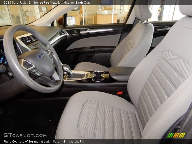 Bronze Fire Metallic / Medium Earth Gray 2016 Ford Fusion S