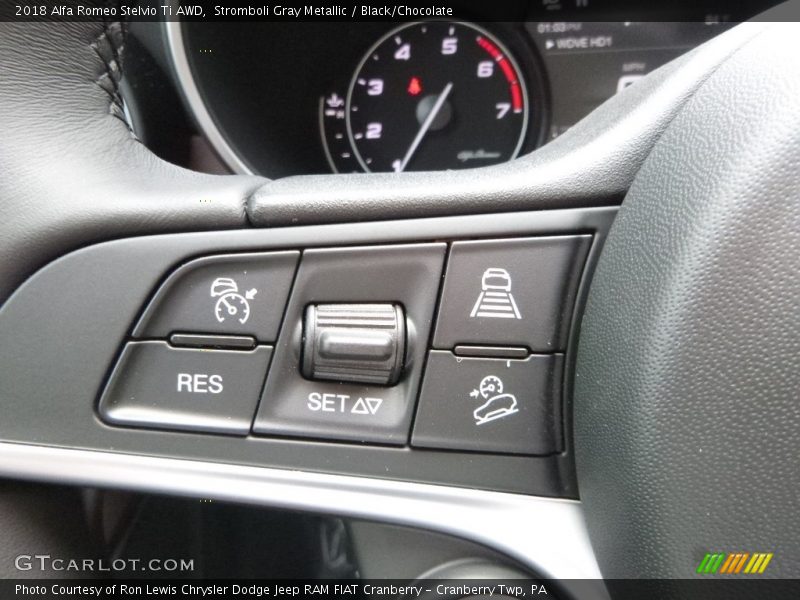 Stromboli Gray Metallic / Black/Chocolate 2018 Alfa Romeo Stelvio Ti AWD