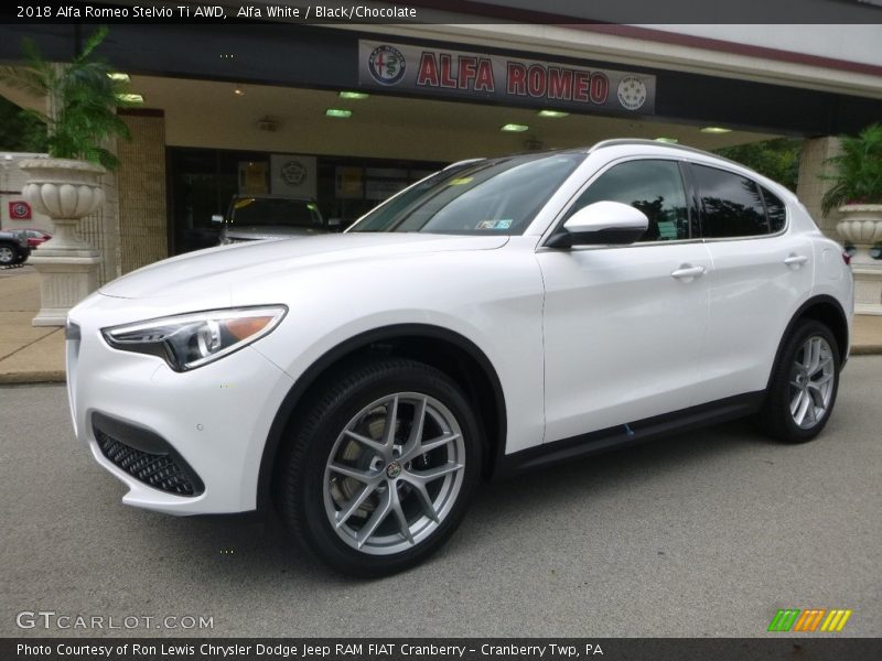 Alfa White / Black/Chocolate 2018 Alfa Romeo Stelvio Ti AWD