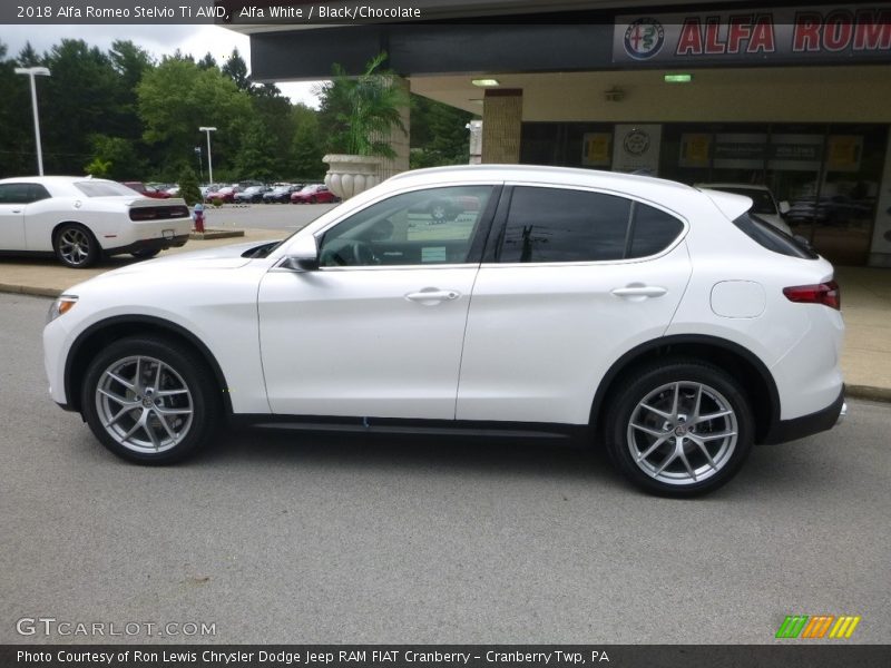 Alfa White / Black/Chocolate 2018 Alfa Romeo Stelvio Ti AWD