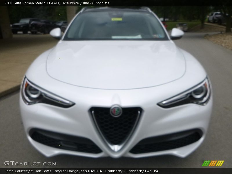 Alfa White / Black/Chocolate 2018 Alfa Romeo Stelvio Ti AWD