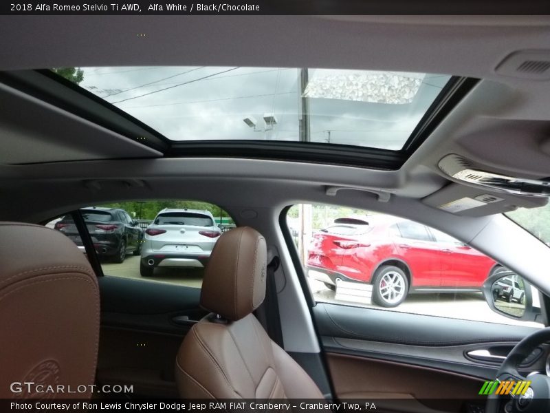 Alfa White / Black/Chocolate 2018 Alfa Romeo Stelvio Ti AWD