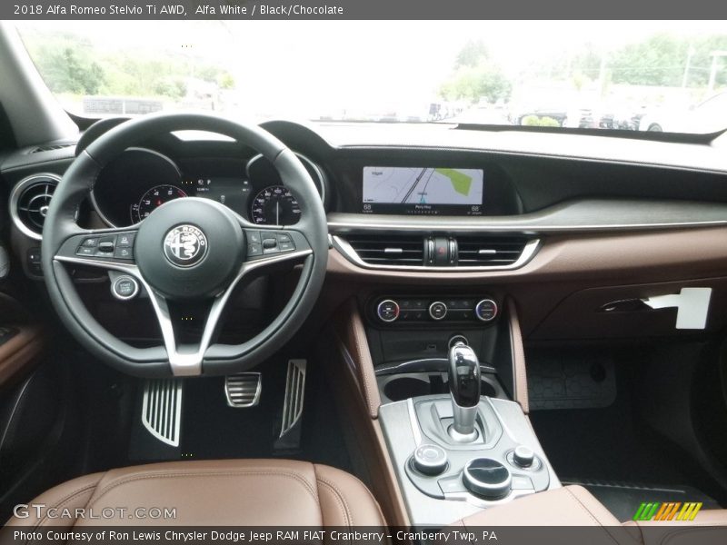 Alfa White / Black/Chocolate 2018 Alfa Romeo Stelvio Ti AWD