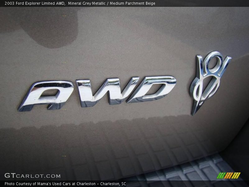 Mineral Grey Metallic / Medium Parchment Beige 2003 Ford Explorer Limited AWD